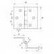 FLAT CORNER HINGE 40x40 / MAT GOLD VARIOUS HINGES